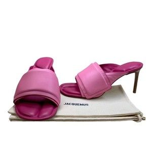 NWT Jacquemus Les Mules Piscine Pink Scuba Sandals 41 / 10 Quilted Leather